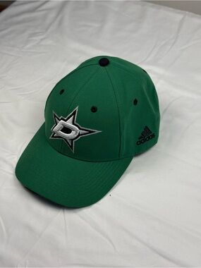 Adidas‎ Dallas Stars NHL Hockey Cap Hat Embroidered Logo Green Adjustable